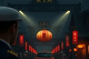 首屏主推画面：暮色里亮起的老式影院幕布与一排空座椅